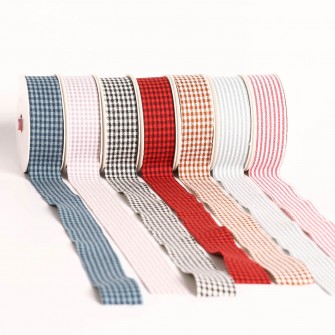 Strip plaid composite ribbon