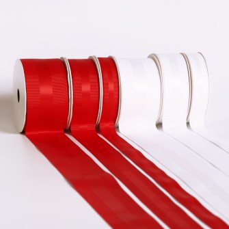 Grosgrain edge satin ribbon