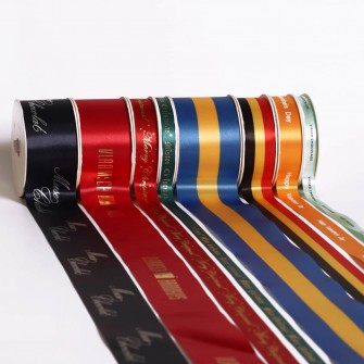 Printed satin ribbon